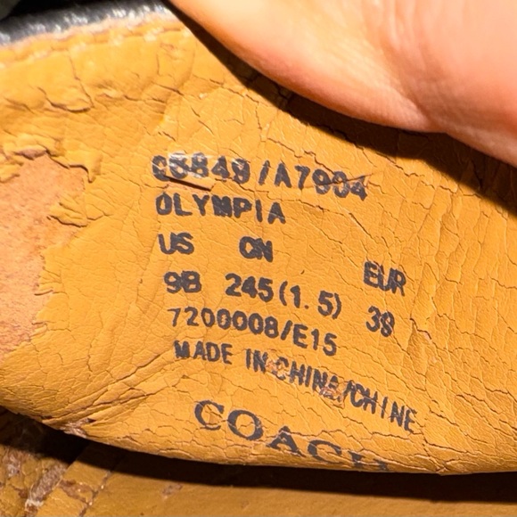 Coach Black Olympia Loafers with Silver Detail - Picture 15 of 15